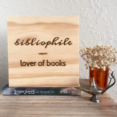 Bibliophile | Wood Burned Sign