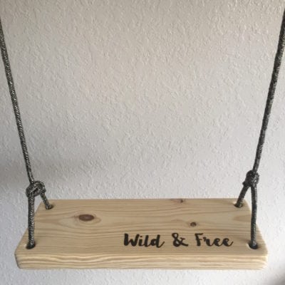 Wild & Free Wood Swing – Indoor/Outdoor