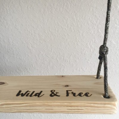 Wild & Free Wood Swing – Indoor/Outdoor