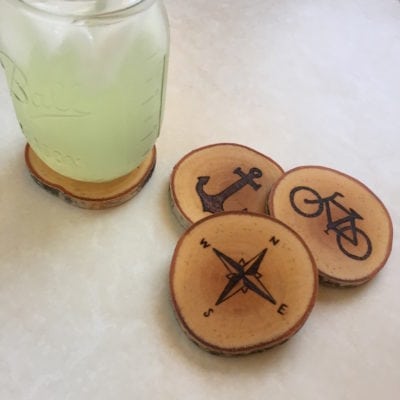 Adventure | Wood Burned Coasters