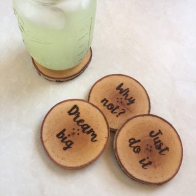 Dreams | Wood Burned Coasters