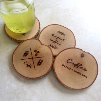 Coffee Lovers | Wood Burned Coasters
