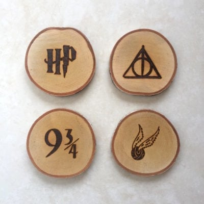 Harry Potter | Wood Burned Coasters