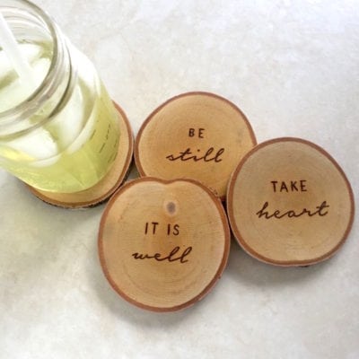 It Is Well | Wood Burned Coasters