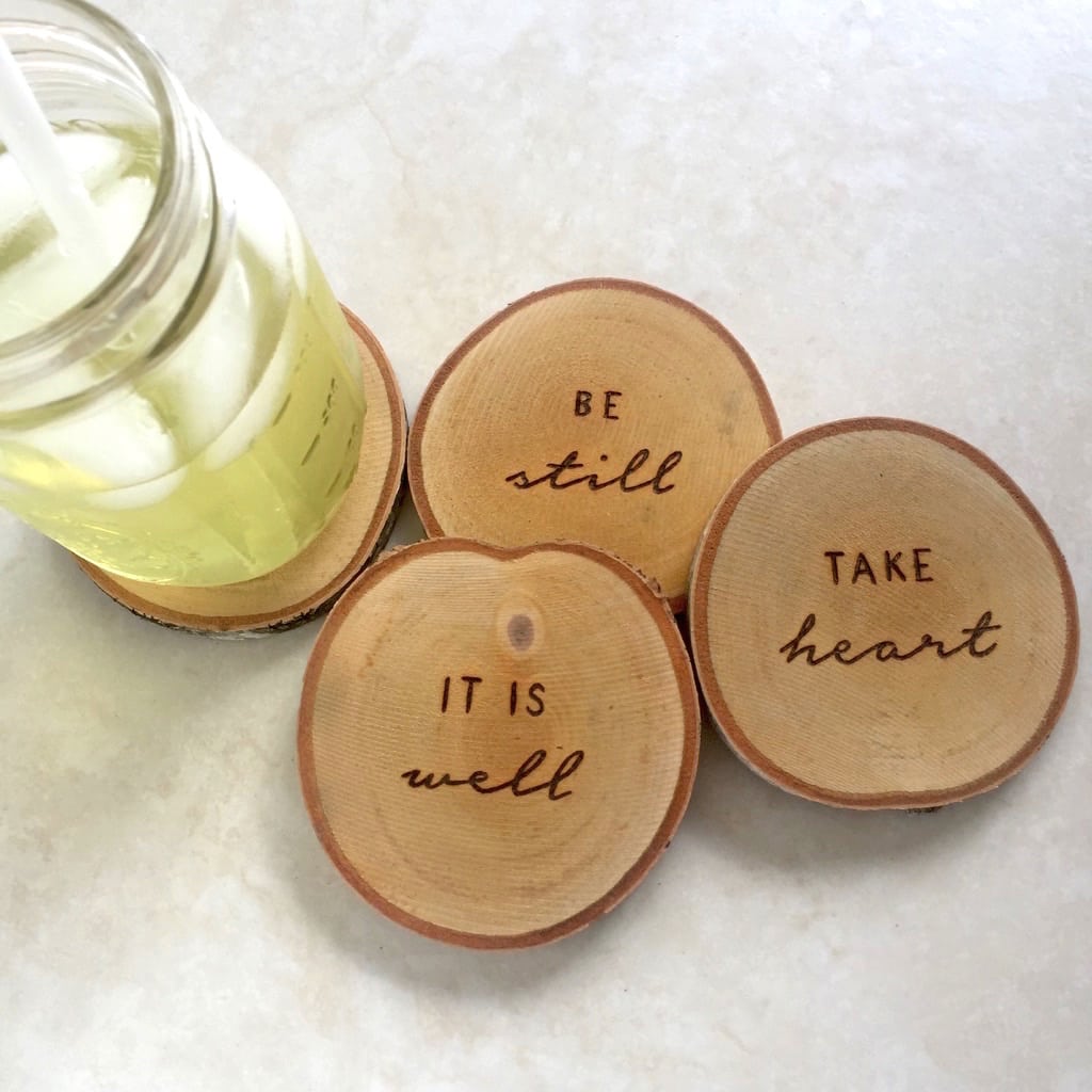 The Colibri Project Hustle  Wood Burned Coasters - The Colibri Project