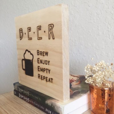 Beer Lover | Wood Burned Sign
