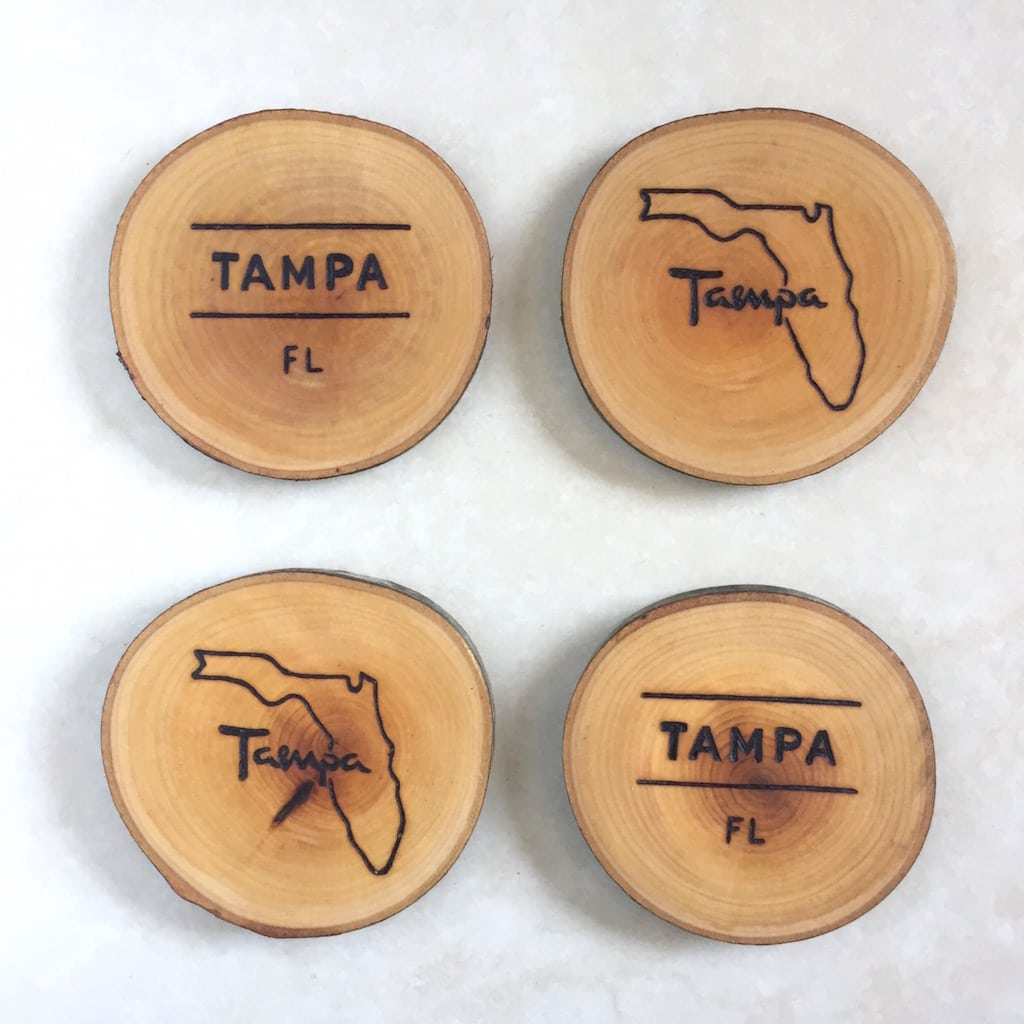 The Colibri Project Travel  Wood Burned Coasters - The Colibri
