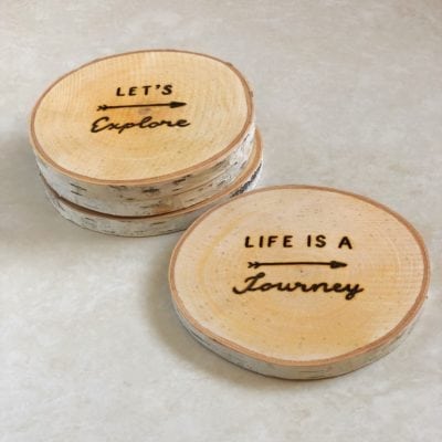 Travel | Wood Burned Coasters