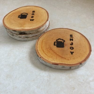 Beer | Wood Burned Coasters