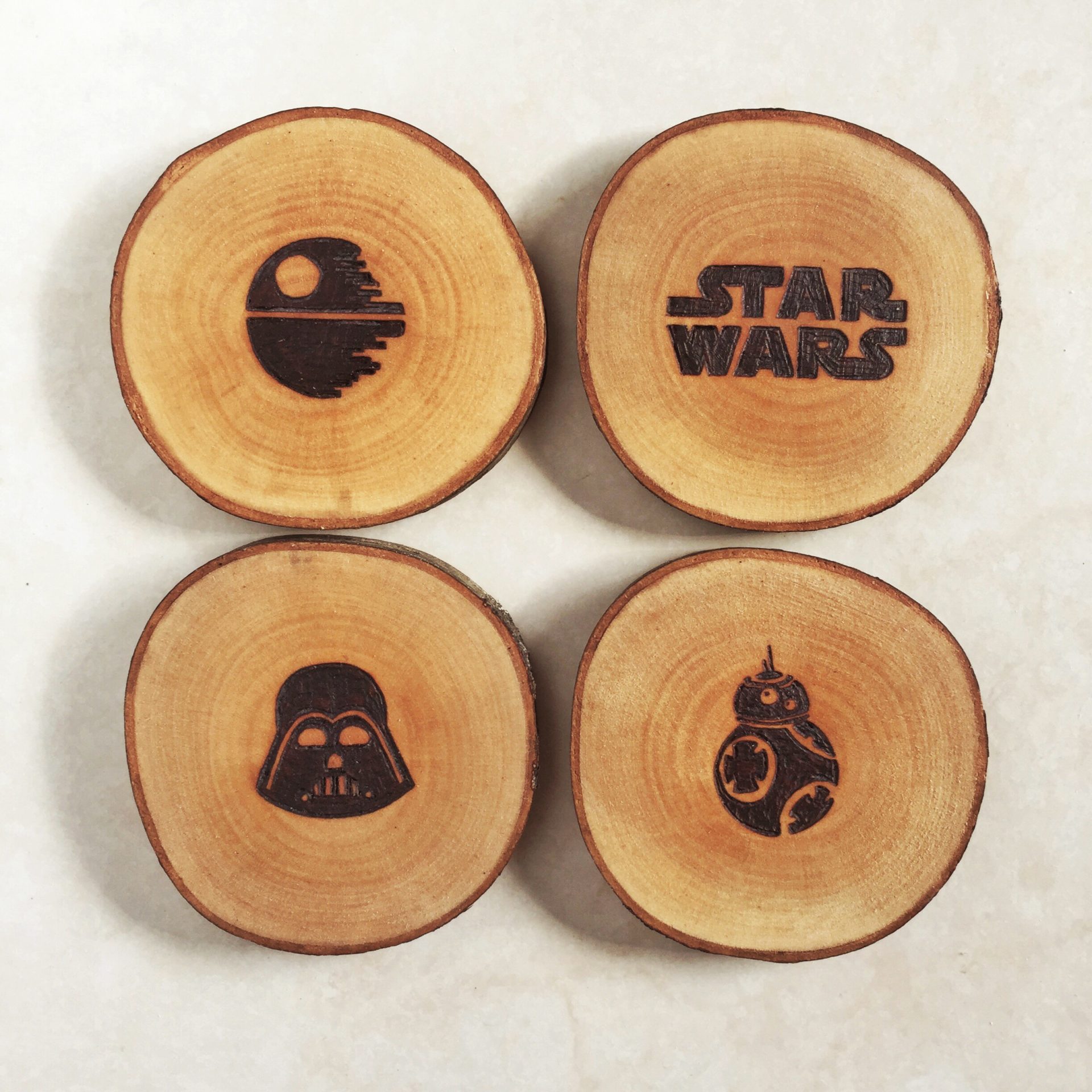  Set of 6 Wood Coasters - Star Wars New Collection