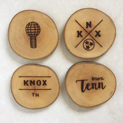 Knox | Wood Burned Coasters