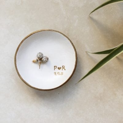Personalized Initials + Date | Jewelry Dish