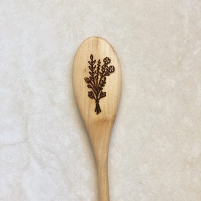Wild Flowers | Wood Burned Spoon
