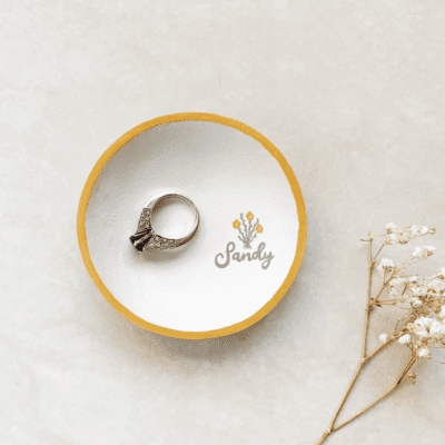Personalized Wild flowers | Jewelry Dish